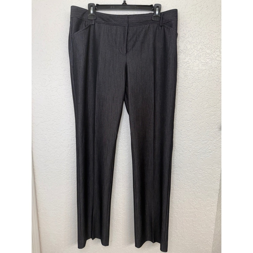 Calvin Klein Men Charcoal Grey Dress Pants Flat‎ Front Tailored Fit Size 34x32